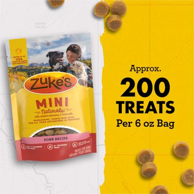 Show full view: Zuke's Mini Naturals Pork Recipe Training Dog Treats, 6-oz bag slide 9 of 13