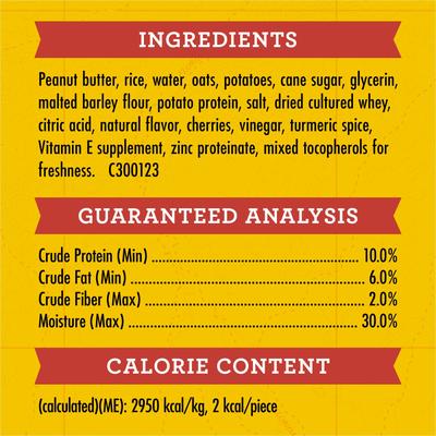 Show full view: Zuke's Mini Naturals Valentine Hearts Peanut Butter & Oats Recipe Soft & Chewy Training Bits Dog Treats, 5-oz bag slide 7 of 12