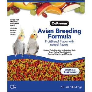 ZuPreem AvianBreeder FruitBlend with Natural Fruit Flavors Bird Food, 2-lb bag