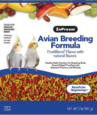 Show full view: ZuPreem AvianBreeder FruitBlend with Natural Fruit Flavors Bird Food, 2-lb bag slide 1 of 6