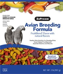 ZuPreem AvianBreeder FruitBlend with Natural Fruit Flavors Parrot & Conure Food, 2-lb bag