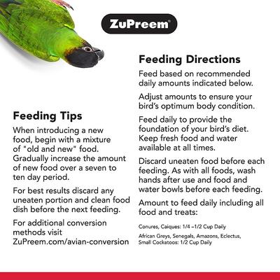 Show full view: ZuPreem AvianBreeder FruitBlend with Natural Fruit Flavors Parrot & Conure Food, 2-lb bag slide 3 of 7