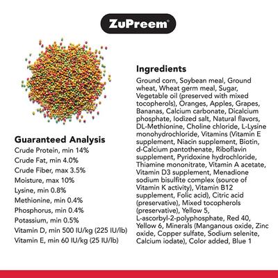 Show full view: ZuPreem FruitBlend Flavor with Natural Flavors Daily Extra Small Bird Food, 0.875-lb bag slide 3 of 8
