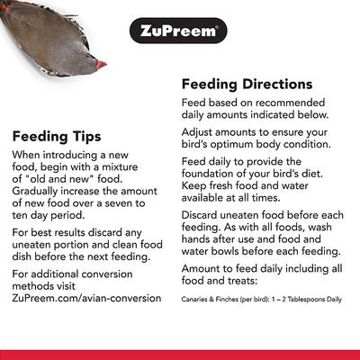 Show full view: ZuPreem FruitBlend Flavor with Natural Flavors Daily Extra Small Bird Food, 0.875-lb bag slide 4 of 8