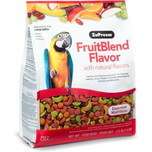 ZuPreem FruitBlend Flavor with Natural Flavors Daily Large Bird Food, 3.5-lb bag