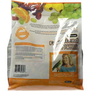 ZuPreem FruitBlend Flavor with Natural Flavors Daily Large Bird Food, 3.5-lb bag