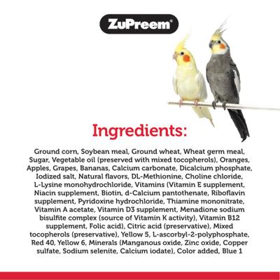 Show full view: ZuPreem FruitBlend Flavor with Natural Flavors Daily Medium Bird Food, 10-lb bag slide 4 of 9