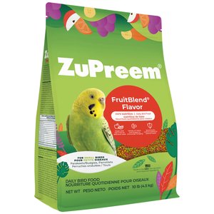 ZuPreem FruitBlend Flavor with Natural Fruit Flavors Daily Small Bird Food, 10-lb bag