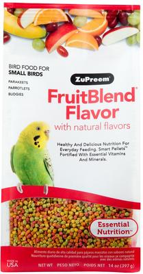 Show full view: ZuPreem FruitBlend Flavor with Natural Fruit Flavors Daily Small Bird Food, 14-oz bag slide 1 of 10