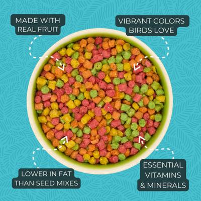 Show full view: ZuPreem FruitBlend Flavor with Natural Fruit Flavors Daily Small Bird Food, 14-oz bag slide 3 of 10