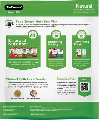 Show full view: ZuPreem Natural Medium & Large Smart Pellet Bird Food, 10-lb bag slide 2 of 8