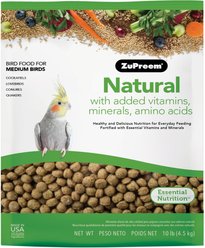ZuPreem Natural Smart Pellets Bird Food, 10-lb bag slide 1 of 7