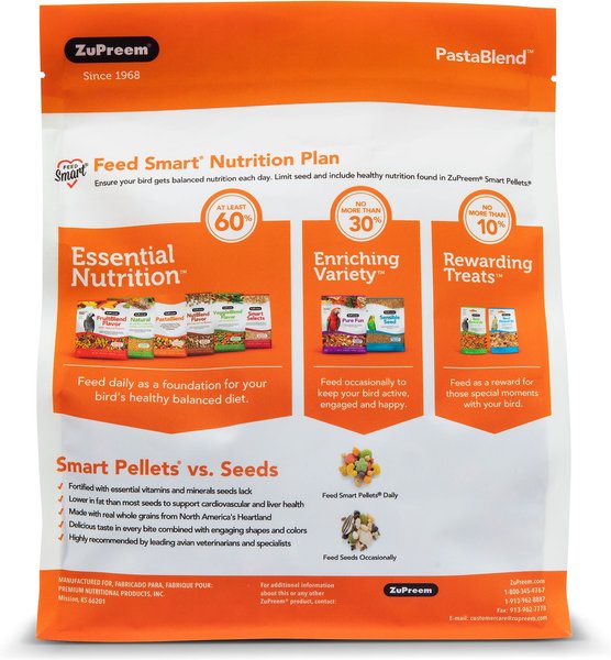ZuPreem PastaBlend Daily Large Bird Food, 3-lb