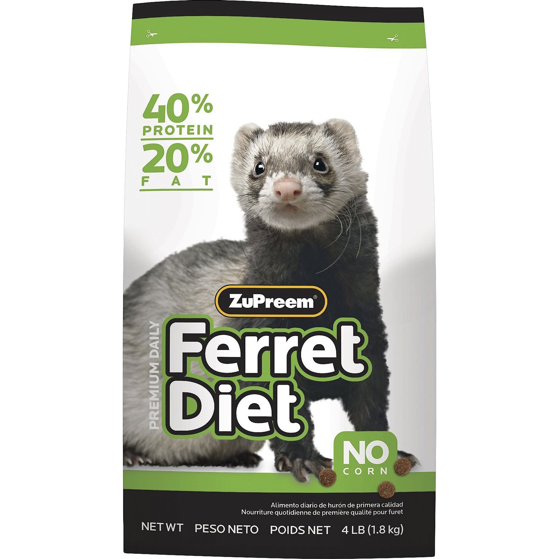 ZuPreem Premium Corn-Free Daily Diet Ferret Food, 4-lb