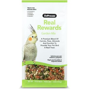 ZuPreem Real Rewards Garden Mix Medium Bird Treats, 6-oz bag