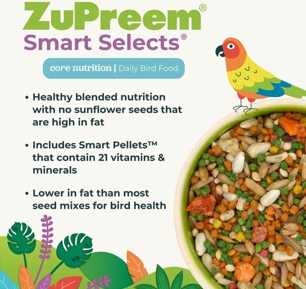 ZuPreem Smart Selects Parakeet Food, 2-lb bag
