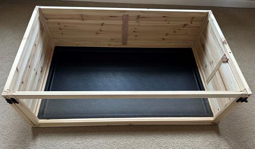 Show full view: Zylina 1 Bay Healthy Habitat Guinea Pig & Hedgehog Habitat, Natural Wood, 40 x 24 x 12-in slide 2 of 9