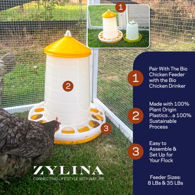 Show full view: Zylina Bio Chicken Feeder, 8-lbs slide 2 of 8