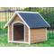 Show in main carousel: Zylina Country Lodge Asphalt Roof Pine Wood Outdoor Dog House, Brown, Medium slide 1 of 9