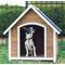 Show in main carousel: Zylina Country Lodge Asphalt Roof Pine Wood Outdoor Dog House, Brown, Medium slide 3 of 9