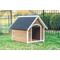 Show in main carousel: Zylina Country Lodge Asphalt Roof Pine Wood Outdoor Dog House, Brown, Medium slide 2 of 9