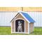 Show in main carousel: Zylina Country Lodge PVC Roof Pine Wood Dog Outdoor Dog House, Brown, Medium slide 3 of 7