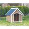 Show in main carousel: Zylina Country Lodge PVC Roof Pine Wood Dog Outdoor Dog House, Brown, Medium slide 2 of 7
