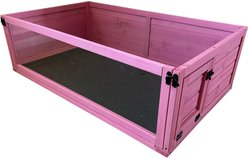 Zylina Doll House Edition 1 Bay Healthy Habitat Guinea Pigs & Hedgehog Habitat, Pink, 40 x 24 x 12-in