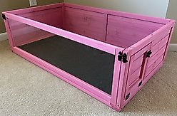 Zylina Doll House Edition 1 Bay Healthy Habitat Guinea Pigs & Hedgehog Habitat, Pink, 40 x 24 x 12-in slide 2 of 9