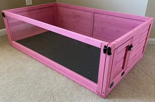 Show full view: Zylina Doll House Edition 1 Bay Healthy Habitat Guinea Pigs & Hedgehog Habitat, Pink, 40 x 24 x 12-in slide 9 of 10