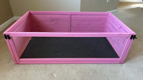 Show full view: Zylina Doll House Edition 1 Bay Healthy Habitat Guinea Pigs & Hedgehog Habitat, Pink, 40 x 24 x 12-in slide 2 of 10