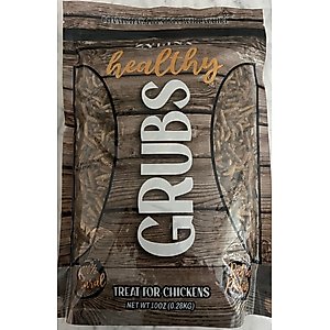 Zylina Healthy Grubs Black Soldier Fly Larvae Chicken Treats, 10-oz bag