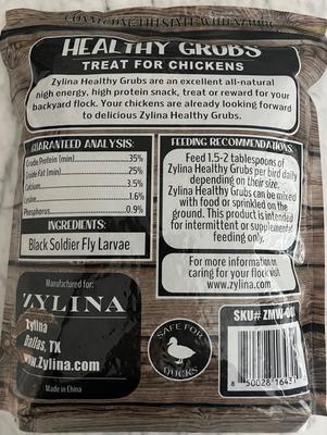 Show full view: Zylina Healthy Grubs Black Soldier Fly Larvae Chicken Treats, 30-oz bag slide 8 of 8