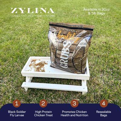 Show full view: Zylina Healthy Grubs Black Soldier Fly Larvae Chicken Treats, 5-lb bag slide 2 of 8