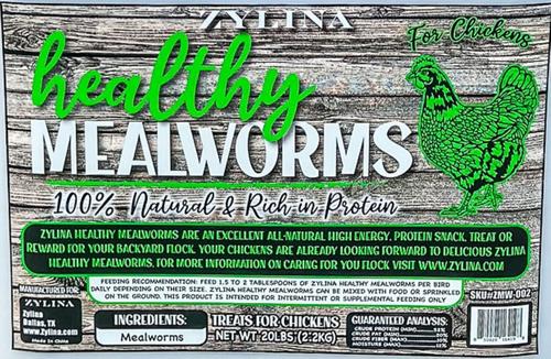Show full view: Zylina Healthy Mealworms Bird Treat, 20-lb jar slide 8 of 9