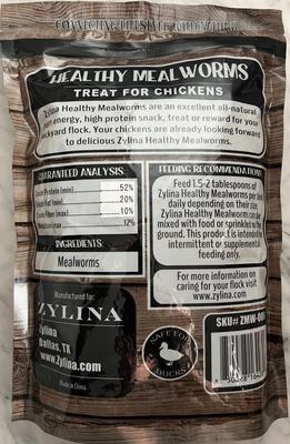 Show full view: Zylina Healthy Mealworms Chicken Treats, 30-oz bag slide 9 of 9
