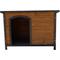 Show in main carousel: Zylina Large Cabin Asphalt Roof Pine Wood Outdoor Dog House, Brown, Medium slide 7 of 9