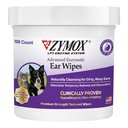 Zymox Advanced Enzymatic Dog & Cat Ear Wipes, 7.05-fl oz bottle, 100 count
