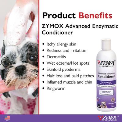 Show full view: Zymox Advanced Enzymatic Oatmeal Cat & Dog Conditioner, 12-fl oz bottle slide 3 of 9