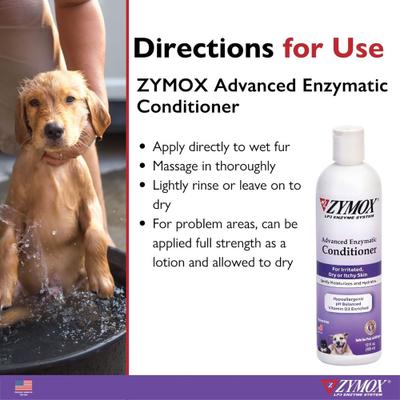 Show full view: Zymox Advanced Enzymatic Oatmeal Cat & Dog Conditioner, 12-fl oz bottle slide 6 of 9