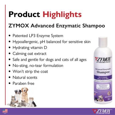 Show full view: Zymox Advanced Enzymatic Oatmeal Cat & Dog Shampoo, 128-fl oz bottle slide 4 of 8