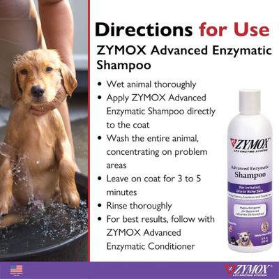 Show full view: Zymox Advanced Enzymatic Oatmeal Cat & Dog Shampoo, 128-fl oz bottle slide 6 of 8