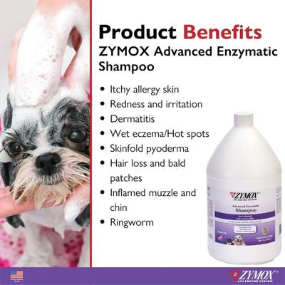 Show full view: Zymox Advanced Enzymatic Oatmeal Cat & Dog Shampoo, 12-fl oz bottle slide 4 of 8