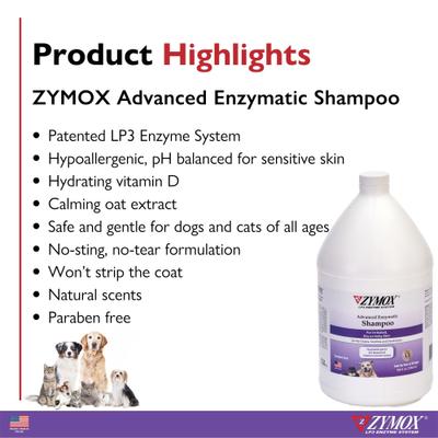 Show full view: Zymox Advanced Enzymatic Oatmeal Cat & Dog Shampoo, 12-fl oz bottle slide 5 of 8
