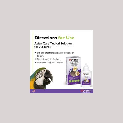 Show full view: Zymox Avian Care Topical Skin Solution, 1.25-fl oz bottle slide 4 of 5