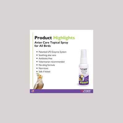 Show full view: Zymox Avian Care Topical Skin Spray, 2-fl oz bottle slide 2 of 5