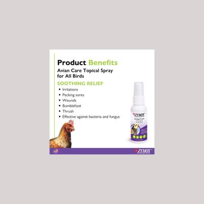 Show full view: Zymox Avian Care Topical Skin Spray, 2-fl oz bottle slide 3 of 5