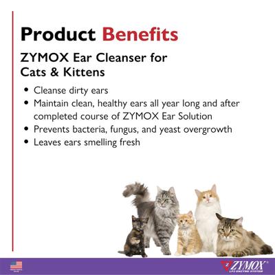 Show full view: Zymox Enzymatic Cat & Kitten Ear Cleanser, 4-fl oz bottle slide 3 of 9