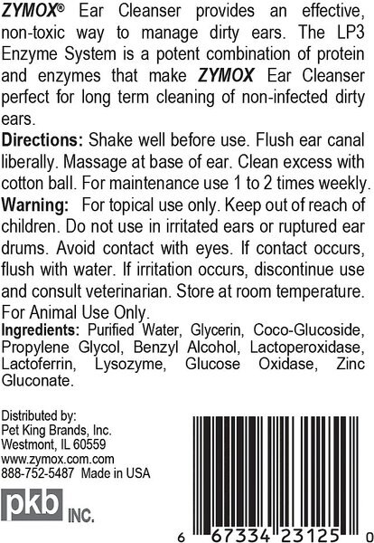 Zymox Enzymatic Ear Cleanser for Dogs & Cats
