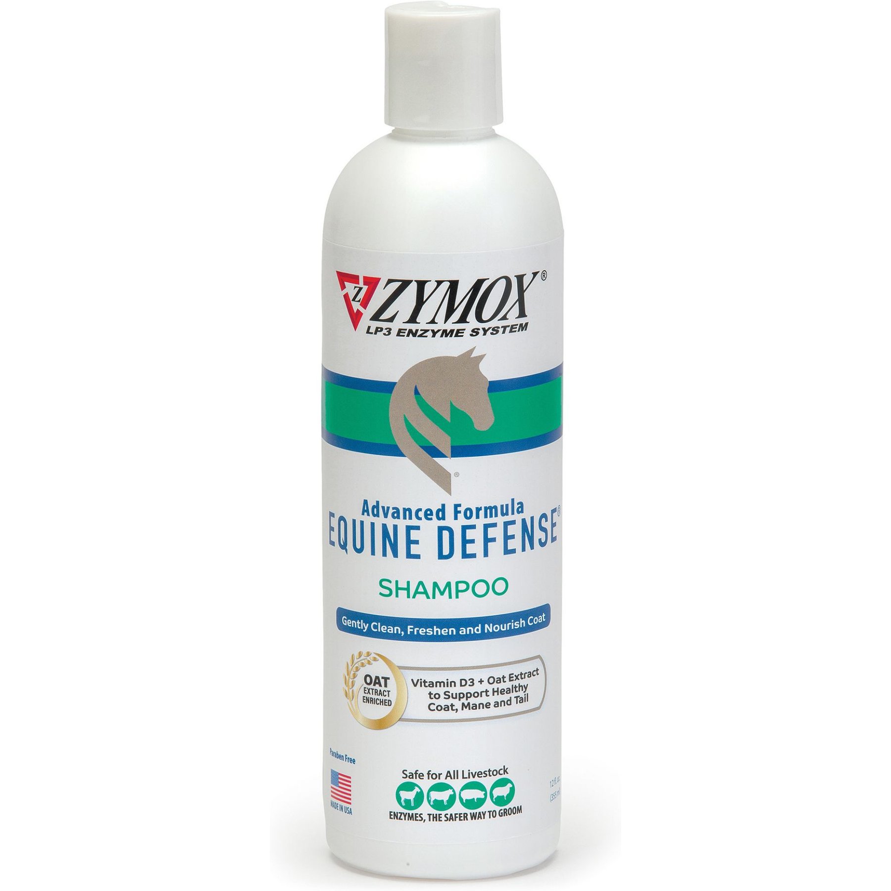 Zymox Equine Defense Advanced Formula Horse Shampoo, 12-fl oz bottle